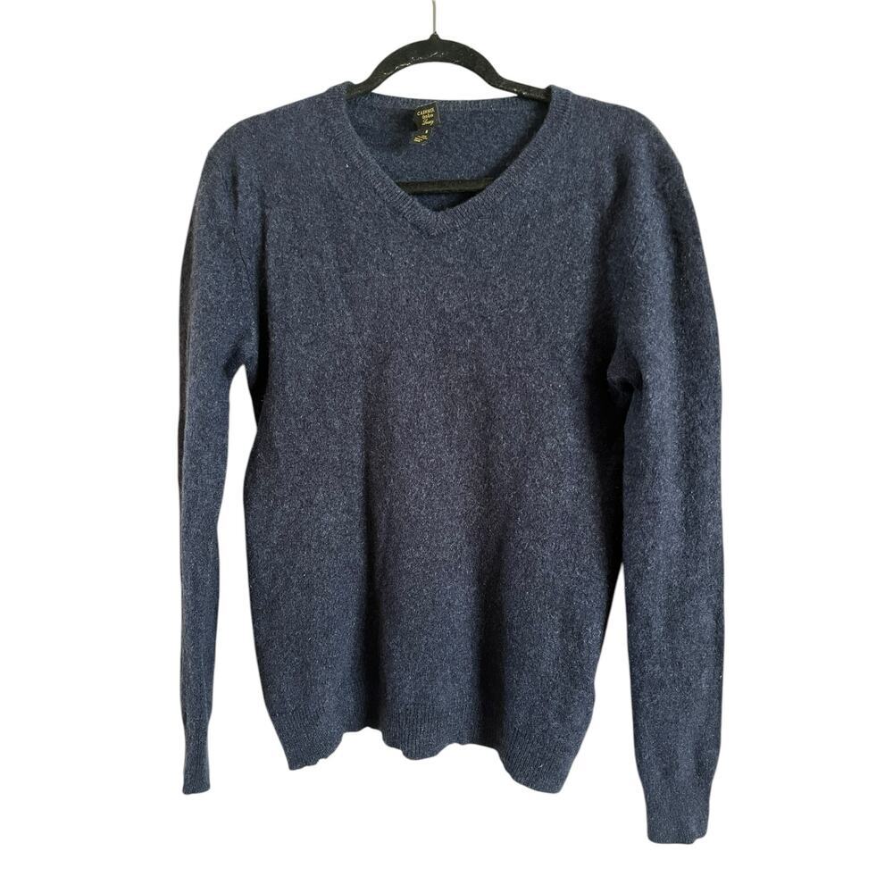 Cashmere Club Room Luxury Blue Pullover 100% Cashmere Sweater Womens Medium